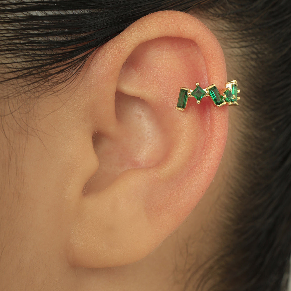 Green Earcuff Zirconia