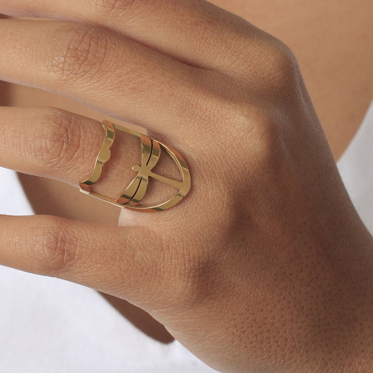 Dragonfly Gold Ring