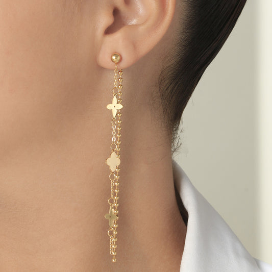 Stars Rain Gold Earrings